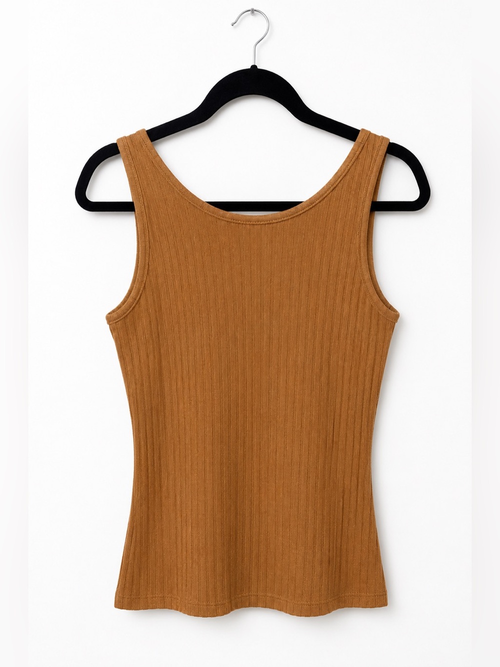 Signature by Reitmans Ribbed Button Front Tank | Camel | Medium - Picture 4 of 6